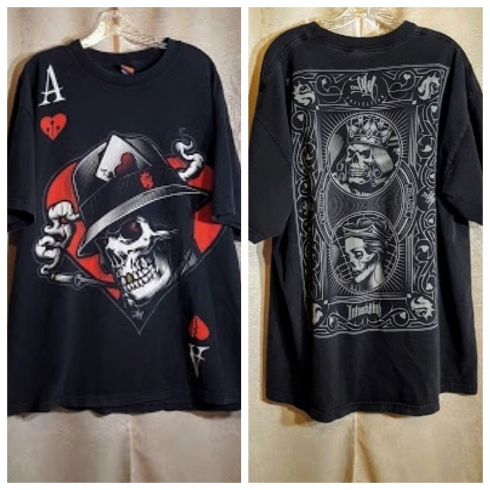 OGbel Skull T-Shirt sz 2XL Front and Back Print
